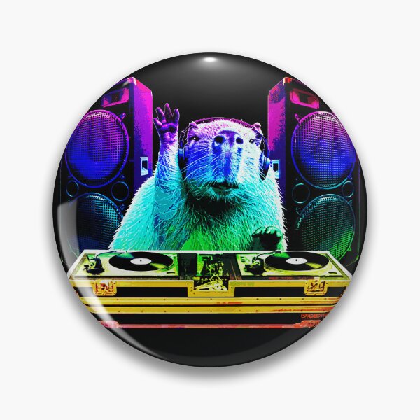 Item preview, Rainbow Capybara DJ designed and sold by ROBOTFACE T-Shirts.