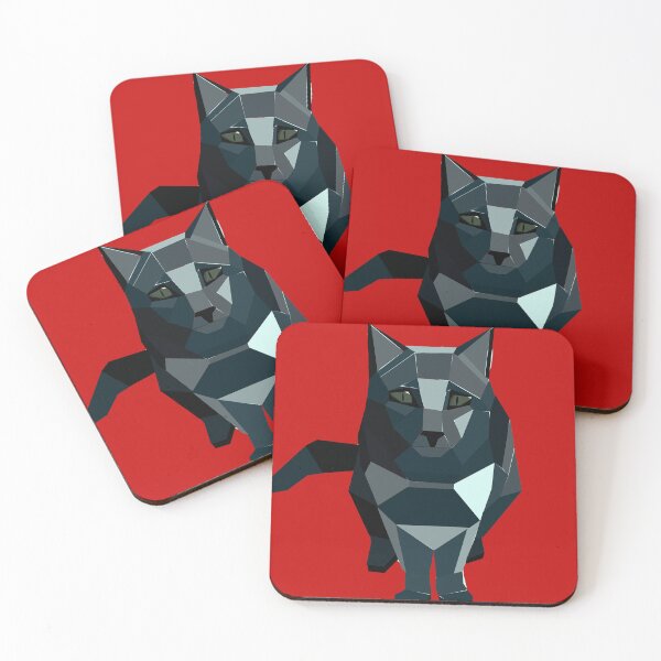 Item preview, Obsidian Cat – Low poly geometric art designed and sold by Just-Draws-22.