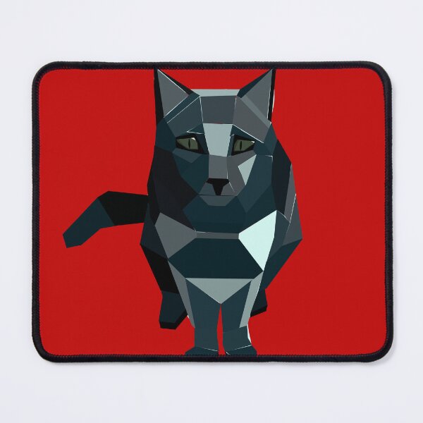 Item preview, Obsidian Cat – Low poly geometric art designed and sold by Just-Draws-22.