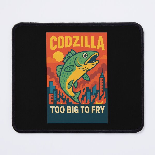 Item preview, Codzilla – Funny Kaiju Fish Parody | Too Big To Fry designed and sold by VisionTear.