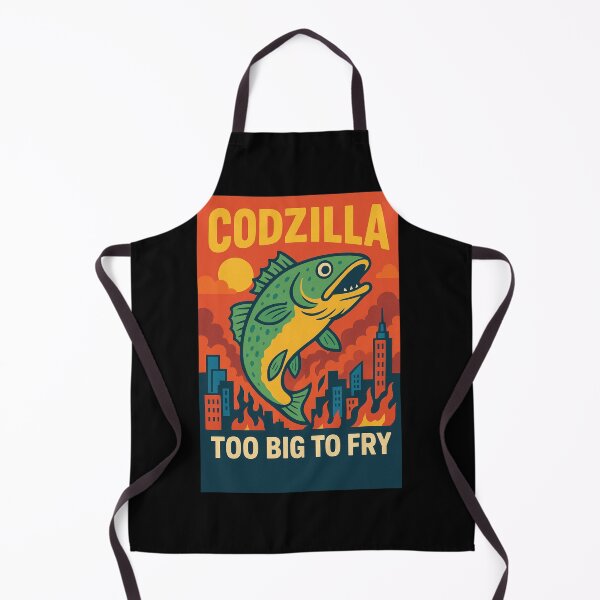 Item preview, Codzilla – Funny Kaiju Fish Parody | Too Big To Fry designed and sold by VisionTear.
