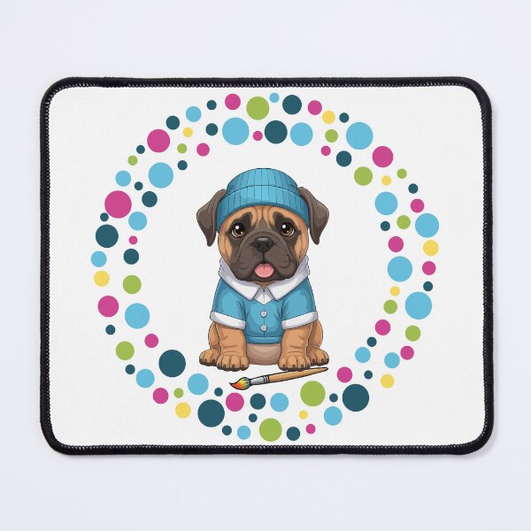 Item preview, Celebrate Dot Day with My Bullmastiff | Colorful Dog Art designed and sold by The Real Life Symphony.