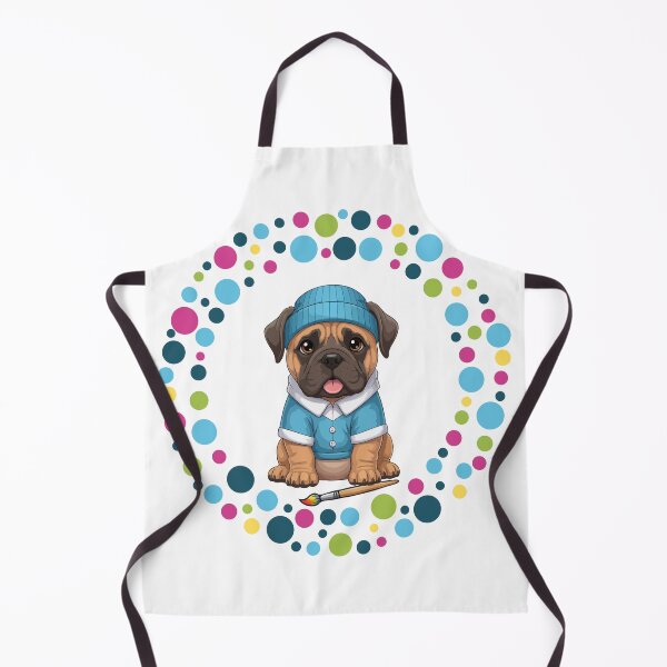 Artikelvorschau, Feiern Sie den Dot Day mit meinem Bullmastiff | Bunte Hundekunst entworfen und verkauft von The Real Life Symphony.
