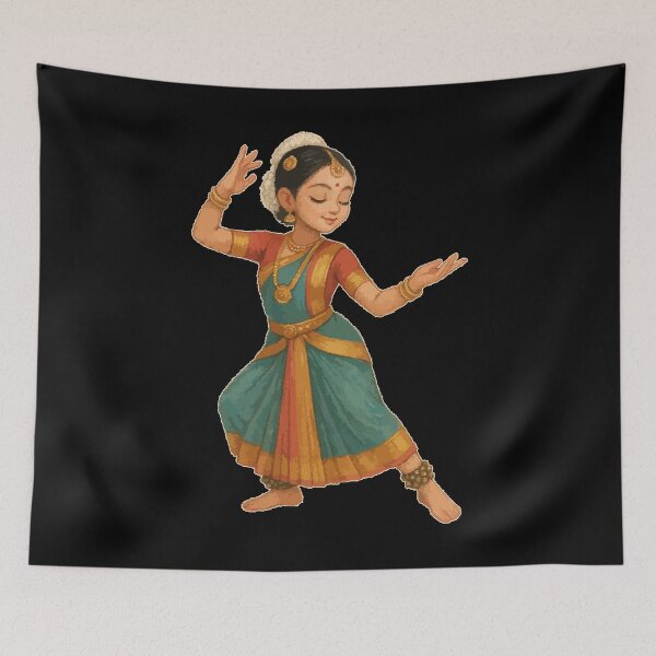 Item preview, Bharatanatyam Cute Dancer designed and sold by TomFrontierArt.