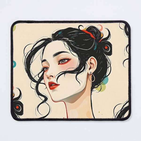Item preview, A beautiful young woman with her hair tied up designed and sold by SanchillShop.
