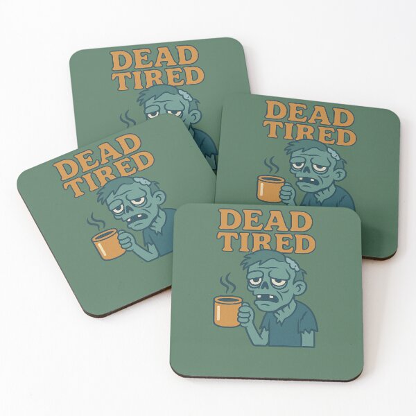 Item preview, Dead Tired Zombie With Coffee Funny Horror designed and sold by FrictionMaxxing.