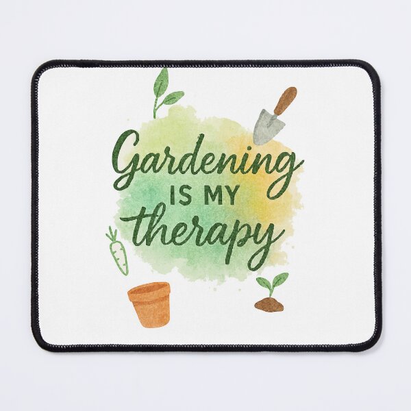 Item preview, Gardening Is My Therapy | Watercolor Script Art designed and sold by ArtLineEgypt.