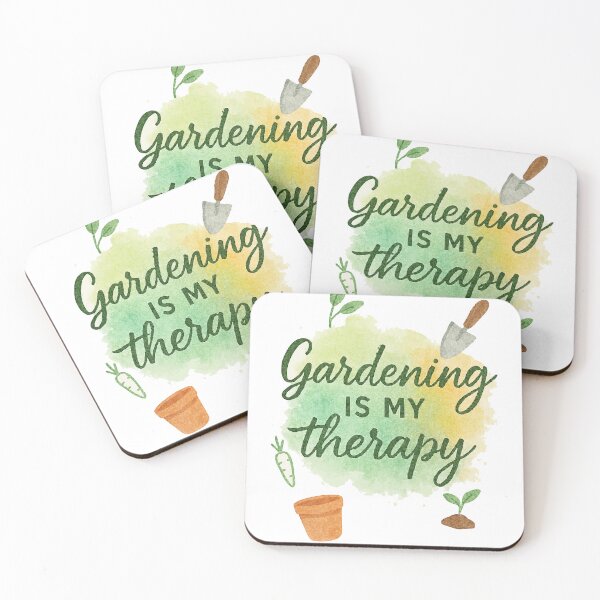 Item preview, Gardening Is My Therapy | Watercolor Script Art designed and sold by ArtLineEgypt.