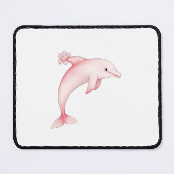 Item preview, Soft Pink Dolphin with Seaweed Motifs designed and sold by sharon1210.