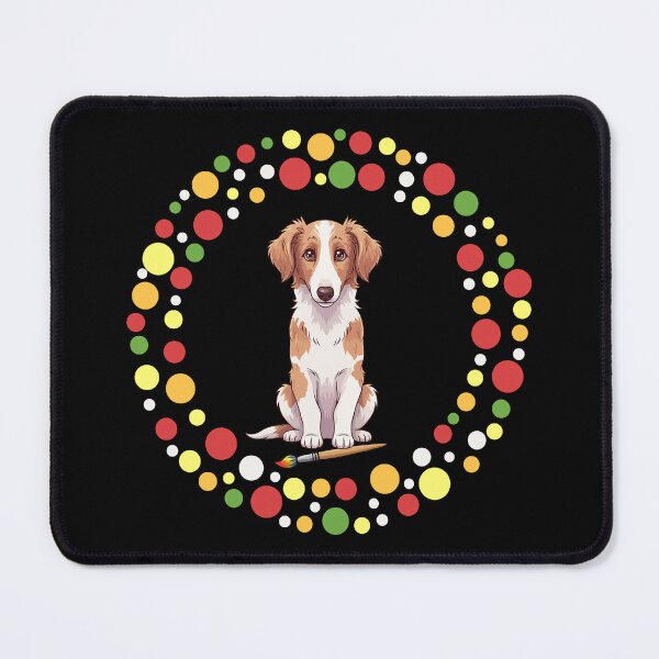Item preview, Celebrate Dot Day with My Borzoi | Colorful Dog Art designed and sold by The Real Life Symphony.