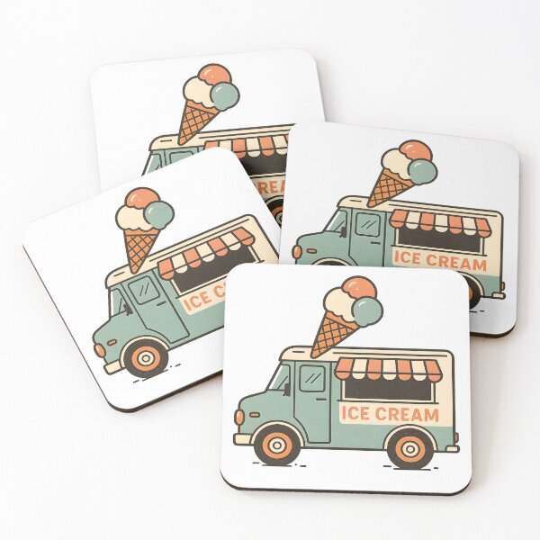 Item preview, Retro Ice Cream Truck – Vintage Summer Vibes designed and sold by Sztuboo.