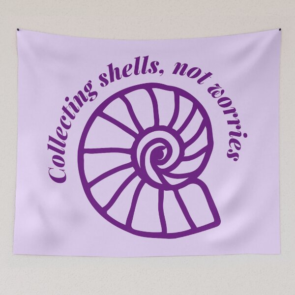 Item preview, Collecting shells, no worries designed and sold by LitaBarc.