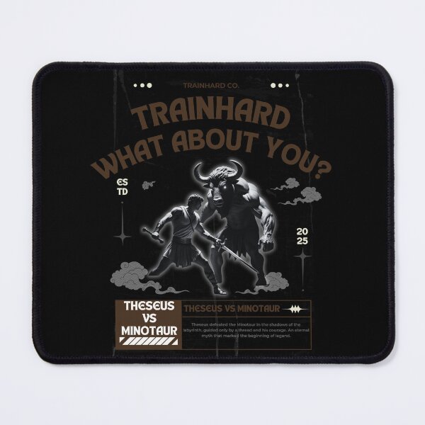 Item preview, Theseus vs Minotaur – TrainHard Mythic Strength designed and sold by TrainHardCo.