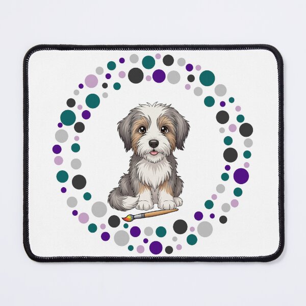 Item preview, Celebrate Dot Day with My Bearded Collie | Colorful Dog Art designed and sold by The Real Life Symphony.