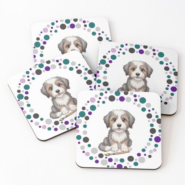Item preview, Celebrate Dot Day with My Bearded Collie | Colorful Dog Art  designed and sold by The Real Life Symphony.