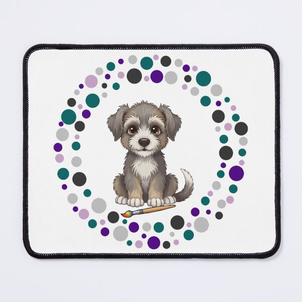 Item preview, Celebrate Dot Day with My Irish Wolfhound | Colorful Dog Art designed and sold by The Real Life Symphony.