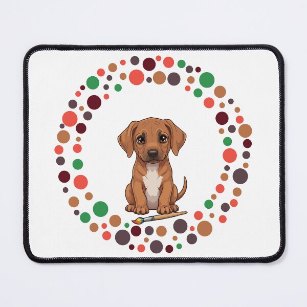 Item preview, Celebrate Dot Day with My Rhodesian Ridgeback | Colorful Dog Art designed and sold by The Real Life Symphony.
