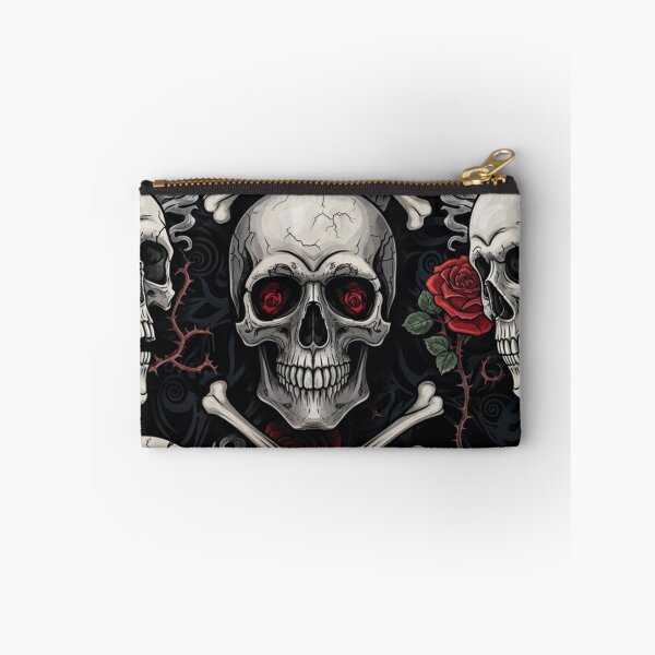 Aperçu de l'œuvre Motif gothique crânes et roses – Design sombre et audacieux créée et vendue par New Dragon.