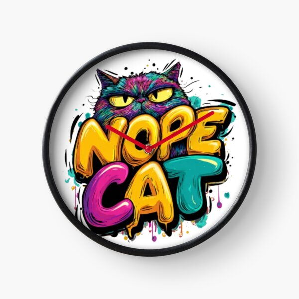 Item preview, Nope Cat Funny Colorful Typography Design designed and sold by AlexLineArt.