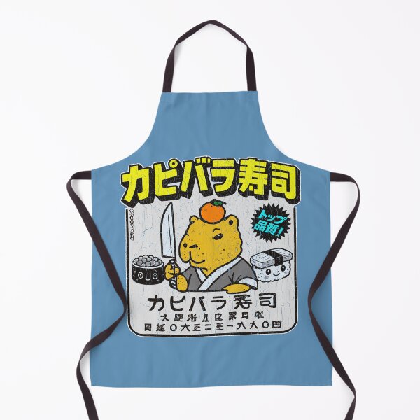 Item preview, Capybara Sushi Chef (vintage distressed look) designed and sold by ROBOTFACE T-Shirts.