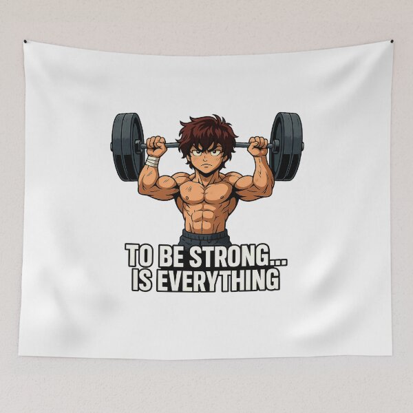 Item preview, Baki Hanma – Strength Is Everything Fan Art designed and sold by Fanfandom Studio.