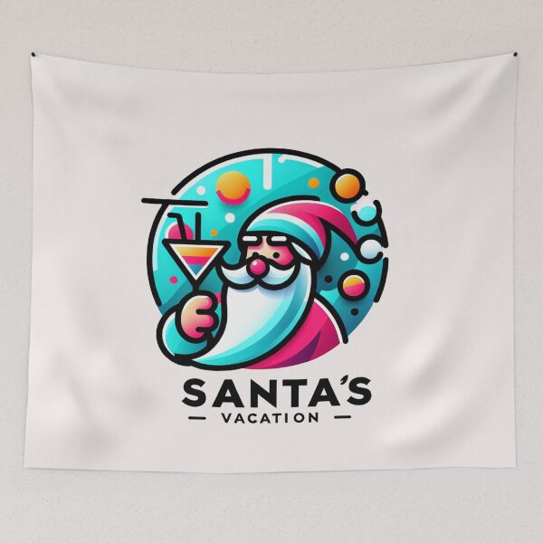 Item preview, Santa’s Vacation – Trendy, Funny & Viral Logos designed and sold by ViralVisionsCreating .