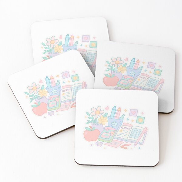 Item preview, Back to school maximalist design with stationery, flowers, and apple, AI generated designed and sold by dvoevnore.