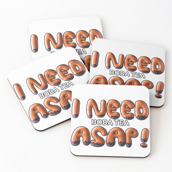 Item preview, I Need Boba Tea ASAP Funny Boba Quote | Cute Bubble Tea Typography Design designed and sold by beerkee.