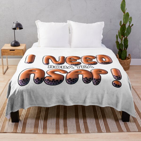 Item preview, I Need Boba Tea ASAP Funny Boba Quote | Cute Bubble Tea Typography Design designed and sold by beerkee.