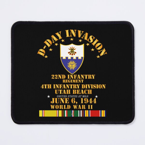 Item preview, Army - 22nd Infantry Regt - 4th ID - D Day w SVC designed and sold by Military Insignia Products.