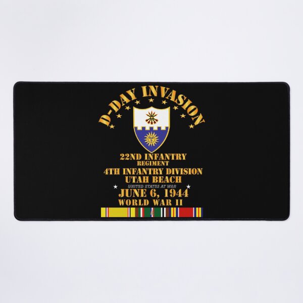Item preview, Army - 22nd Infantry Regt - 4th ID - D Day w SVC designed and sold by Military Insignia Products.