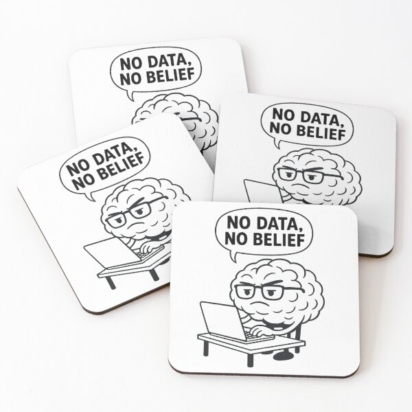 Item preview, No Data No Belief – Funny Brain Science Geek Design designed and sold by jelonkaa.