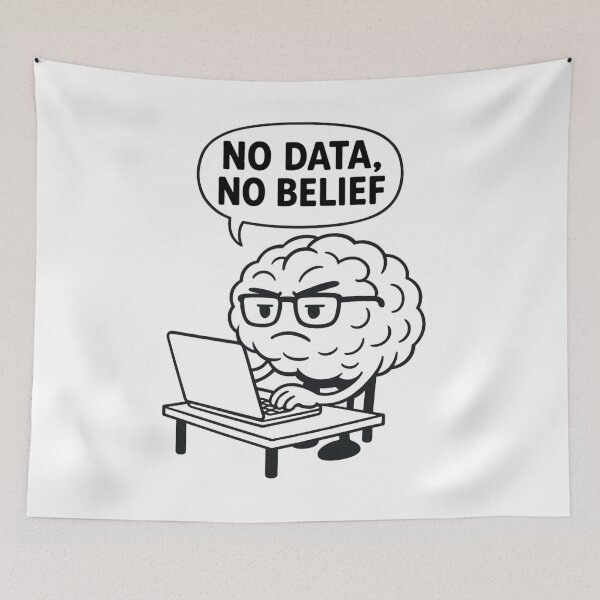Item preview, No Data No Belief – Funny Brain Science Geek Design designed and sold by jelonkaa.
