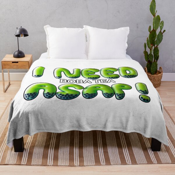 Item preview, I Need Boba Tea ASAP! Matcha Edition | Cute Green Bubble Tea Typography designed and sold by beerkee.