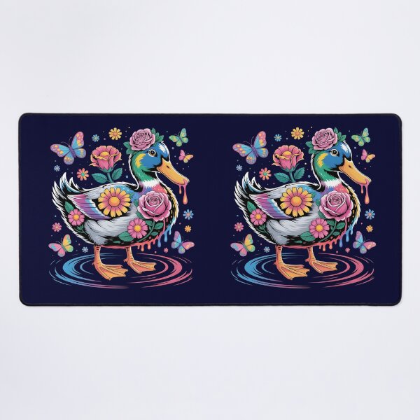 Item preview, Colorful Fantasy Duck with Flowers and Butterflies designed and sold by lalasine.story.
