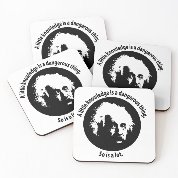 Artikelvorschau, Einstein über die Gefahr des Wissens entworfen und verkauft von DoubleCap Design.