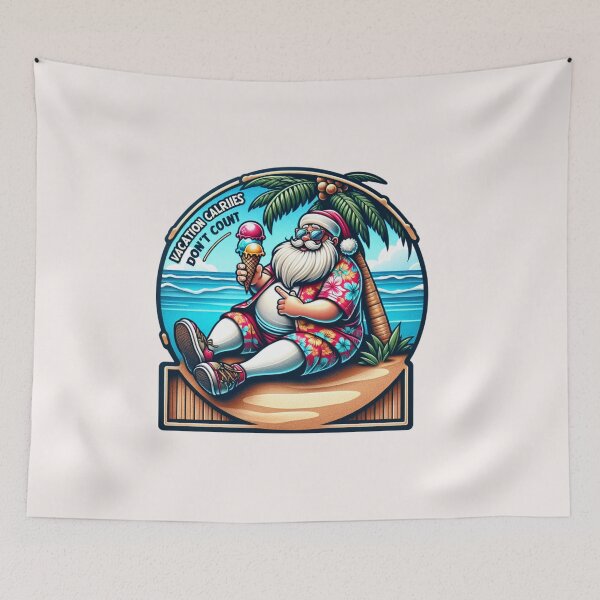 Item preview, Santa’s Vacation – Trendy, Funny & Viral Logos designed and sold by ViralVisionsCreating .