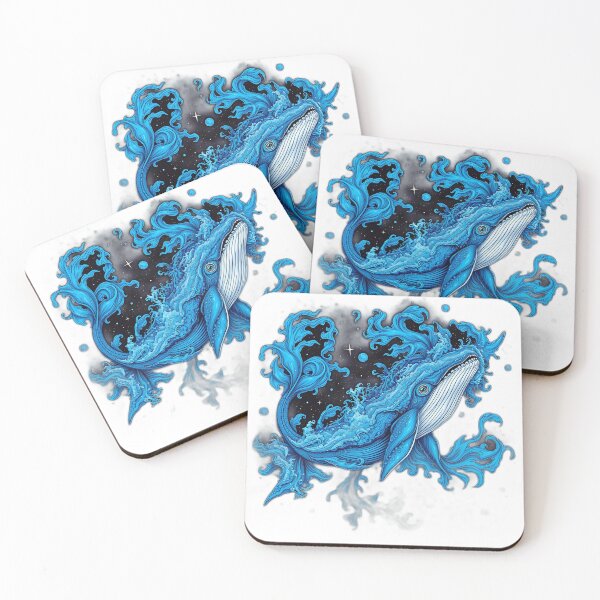 Item preview, Electric Blue Cosmic Whale designed and sold by sharon1210.
