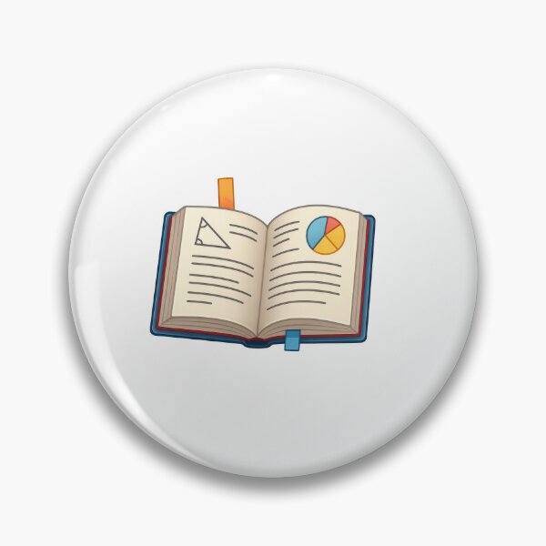 Item preview, Open math textbook with geometry symbols and pie chart on separate pages, AI generated designed and sold by dvoevnore.