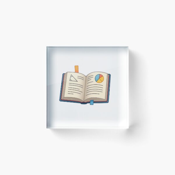 Artikelvorschau, Offenes Mathematik-Lehrbuch mit Geometriesymbolen und Kreisdiagramm auf separaten Seiten, KI-generiert entworfen und verkauft von dvoevnore.