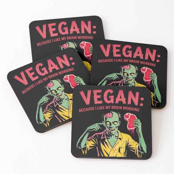 Item preview, World Vegan Day Funny Zombie Vegan Brain Design designed and sold by Amanda's Factory.