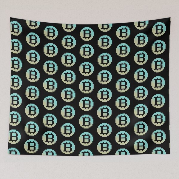 Item preview, Bitcoin Logo Pixel Art – Iridescent Classic Symbol designed and sold by CyberRex.