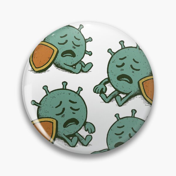 Item preview, Cute Cartoon Virus Defeated by Immune System | Funny Germ Illustration designed and sold by ZenFray.