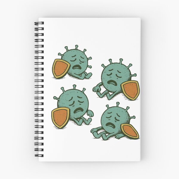 Item preview, Cute Cartoon Virus Defeated by Immune System | Funny Germ Illustration designed and sold by ZenFray.