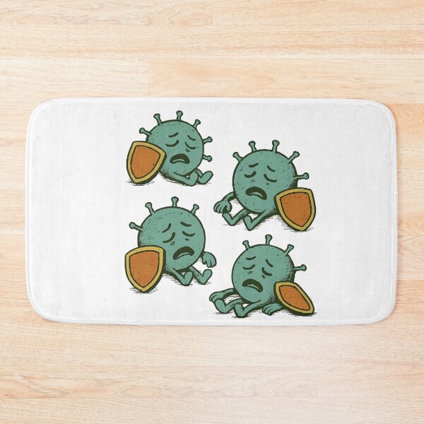 Item preview, Cute Cartoon Virus Defeated by Immune System | Funny Germ Illustration designed and sold by ZenFray.