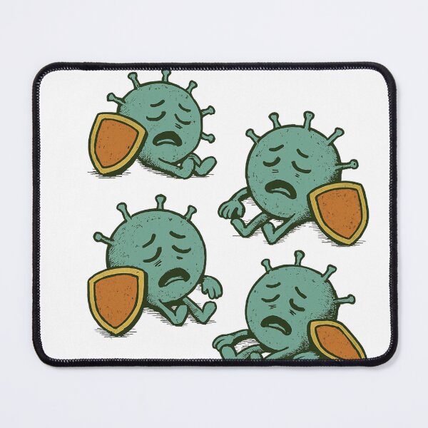 Item preview, Cute Cartoon Virus Defeated by Immune System | Funny Germ Illustration designed and sold by ZenFray.
