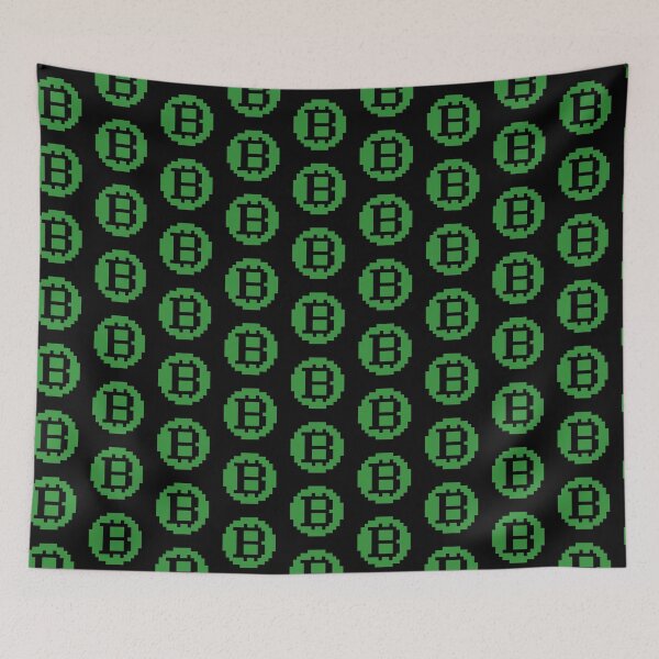 Item preview, Bitcoin Logo Pixel Art – Green Classic Symbol designed and sold by CyberRex.