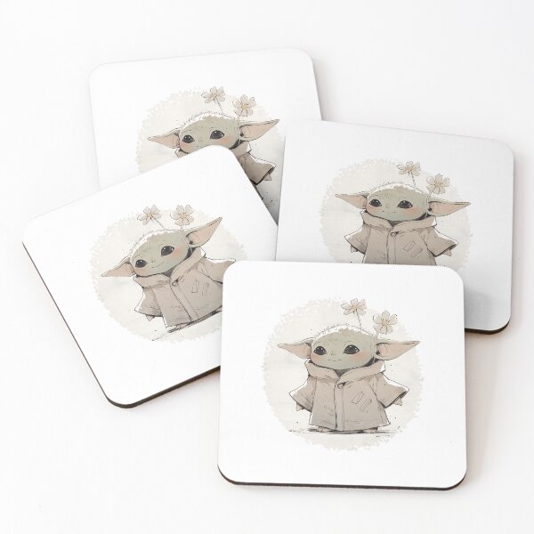 Item preview, BABY YODA WITH FLOWERS designed and sold by LIS AND MELIVERSO.