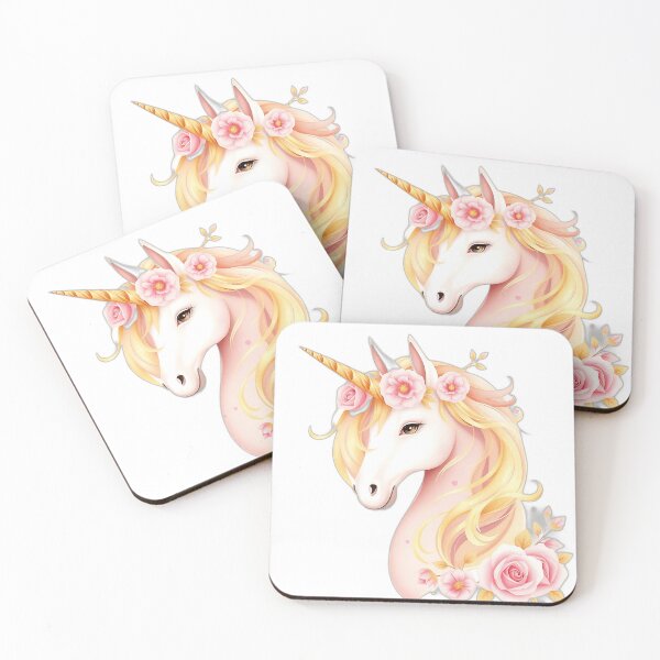 Item preview, Golden Unicorn with Rose Floral Motifs designed and sold by sharon1210.