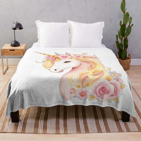 Item preview, Golden Unicorn with Rose Floral Motifs designed and sold by sharon1210.